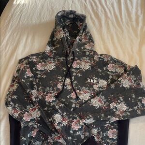 Kith Floral Hoodie - Black and Red/Pink